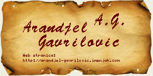 Aranđel Gavrilović vizit kartica
